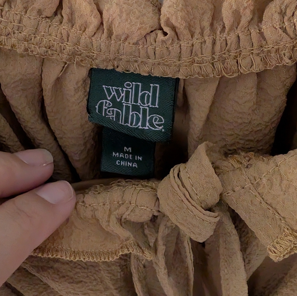 Wild Fable Crop Tank Ruffles Peplum Medium - Picture 2 of 2